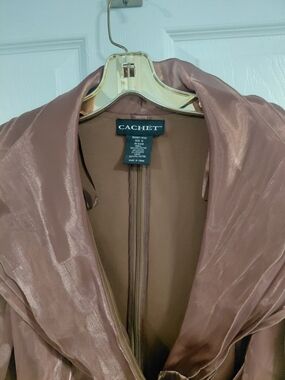 Cachet Women's Shimmery Rose Wrap Jacket